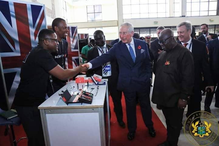 The Prince of Wales and President Akufo Addo appreciating the project